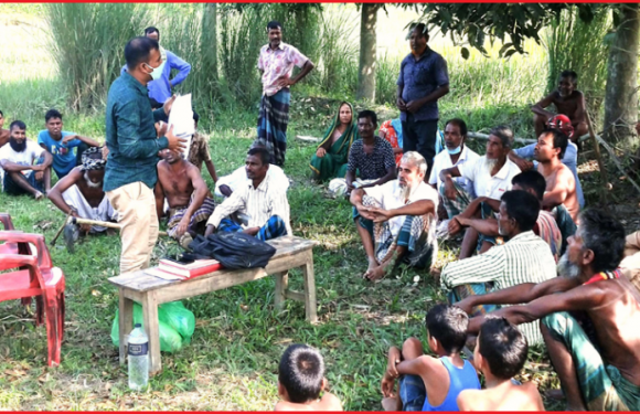 ২০ বছর ধরে বেদখল থাকা জমি ফিরে পেলেন পীরগঞ্জের ভূমিহীনরা