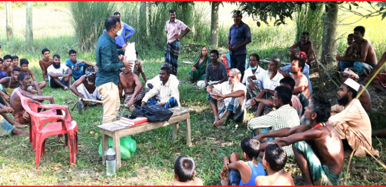 ২০ বছর ধরে বেদখল থাকা জমি ফিরে পেলেন পীরগঞ্জের ভূমিহীনরা